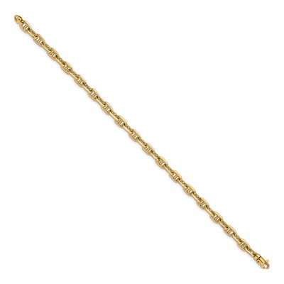 10K Yellow Gold 5.1mm Fancy Link Bracelet – view 2