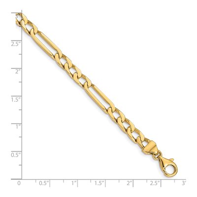 10K Yellow Gold 5mm Figaro Chain Bracelet – view 2