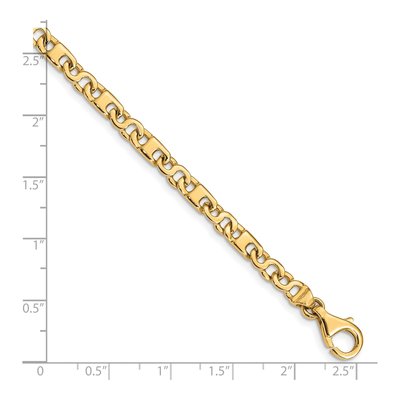 10K Yellow Gold 4.4mm Fancy Link Bracelet – view 2
