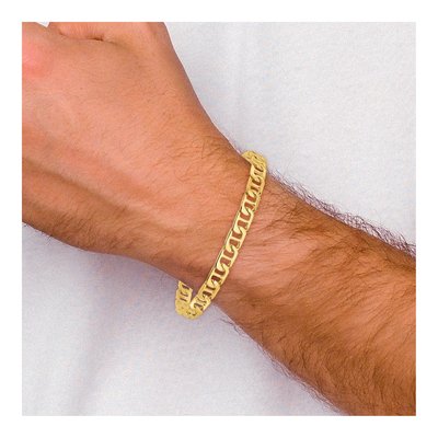 10K Yellow Gold 6.5mm Anchor Chain Bracelet – view 4