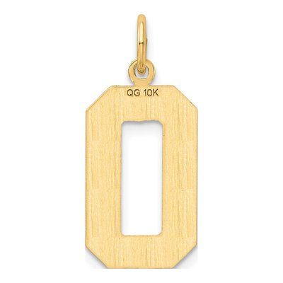 10K Yellow Gold Number 0 Charm – view 4