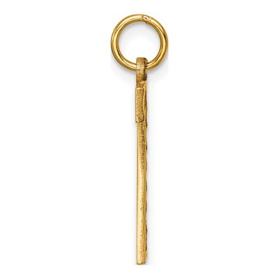 10K Yellow Gold Diamond-Cut Number 7 Charm – view 3