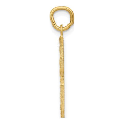 10K Yellow Gold Diamond-Cut Number 8 Charm – view 3