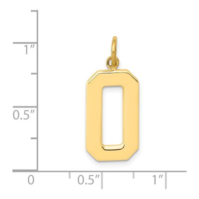 10K Yellow Gold Number 0 Charm – view 4