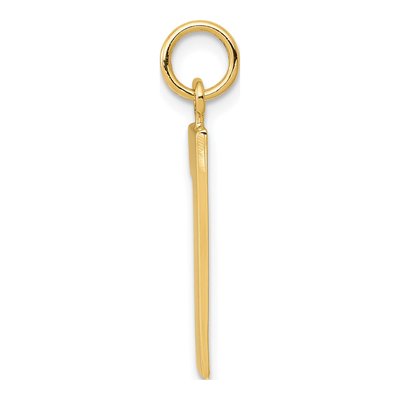 10K Yellow Gold Large Number 1 Pendant – view 3