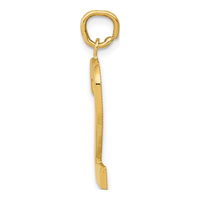 10K Yellow Gold Large Number 2 Pendant – view 3