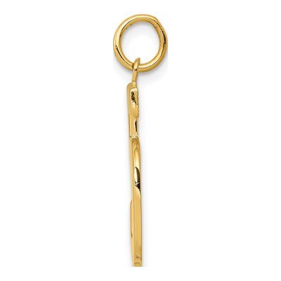 10K Yellow Gold Large Number 5 Charm – view 3