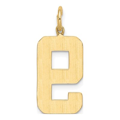10K Yellow Gold Number 9 Pendant – view 5