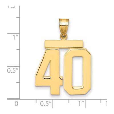 10K Yellow Gold Number 40 Charm – view 2