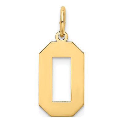 10K Yellow Gold Number 0 Pendant – view 5