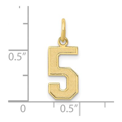 10K Yellow Gold Number 5 Charm – view 4