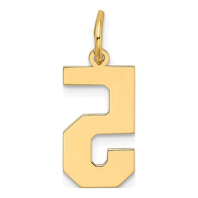 10K Yellow Gold Number 5 Charm – view 5