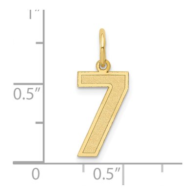 10K Yellow Gold Number 7 Pendant – view 4
