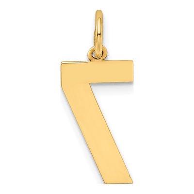 10K Yellow Gold Number 7 Pendant – view 5
