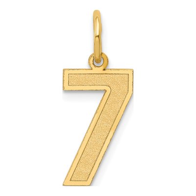 10K Yellow Gold Number 7 Pendant