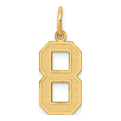 10K Yellow Gold Number 8 Pendant