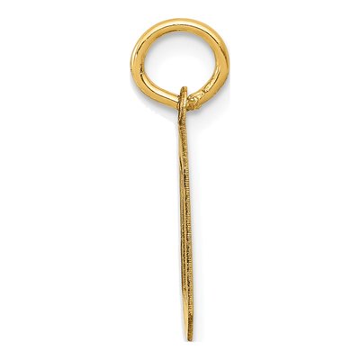 10K Yellow Gold Small Number 0 Pendant – view 3