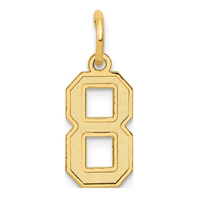 10K Yellow Gold Small Number 8 Pendant