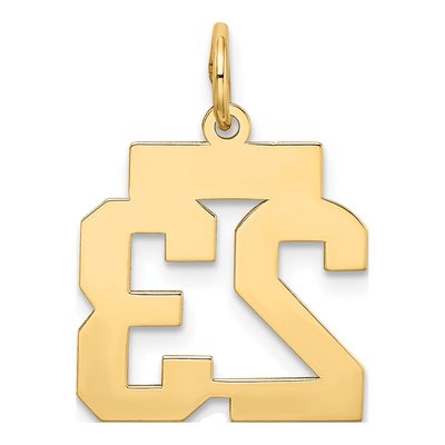 10K Yellow Gold Number 23 Charm – view 5
