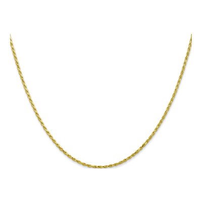 10K Yellow Gold 1.3mm Diamond-Cut Rope Chain – view 2