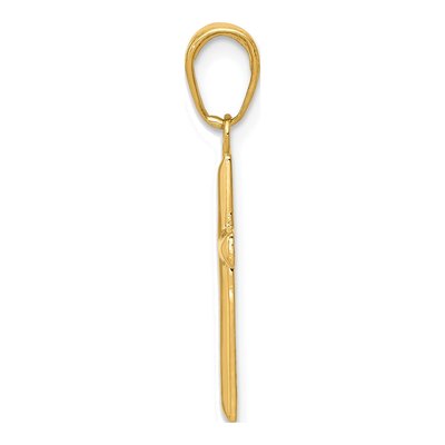 10K Yellow Gold Small Cross Pendant – view 3