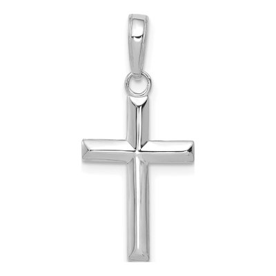 10K White Gold Small Cross Pendant