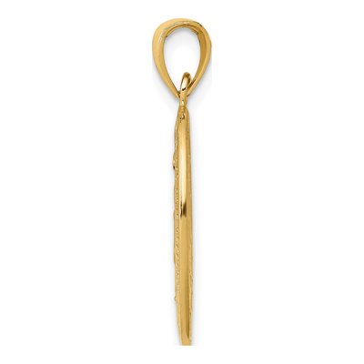10K Yellow Gold Oval Miraculous Medal Pendant – view 3