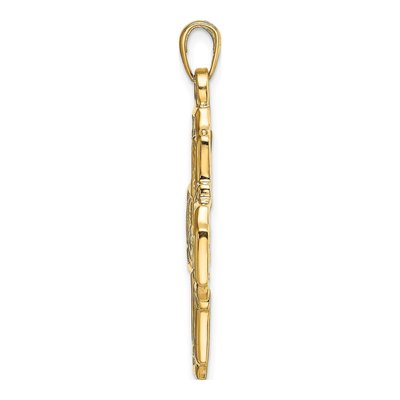 10K Yellow Gold Large Four-Way Medal Pendant – view 3