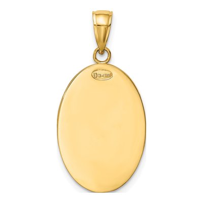 10K Yellow Gold Oval Saint Christopher Pendant – view 5