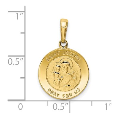 10K Yellow Gold Saint Joseph Medal Charm – view 4