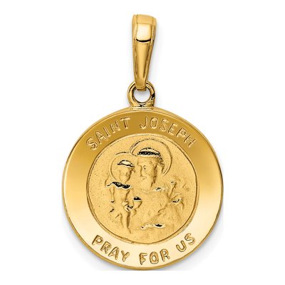 10K Yellow Gold Saint Joseph Medal Charm