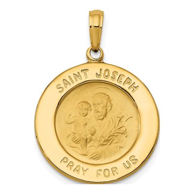 10K Yellow Gold Saint Joseph Medal Pendant