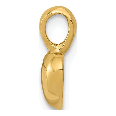 10K Yellow Gold Puffed Heart Charm – view 3