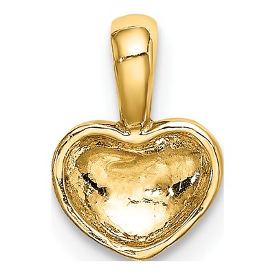 10K Yellow Gold Puffed Heart Charm – view 5