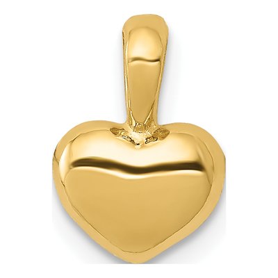 10K Yellow Gold Puffed Heart Charm
