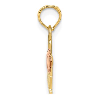 10K Two-Tone Gold WE Heart NANA Pendant – view 3