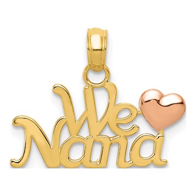 10K Two-Tone Gold WE Heart NANA Pendant