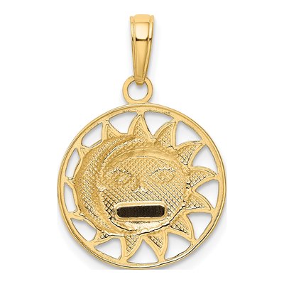 10K Yellow Gold Sun Moon Pendant – view 4