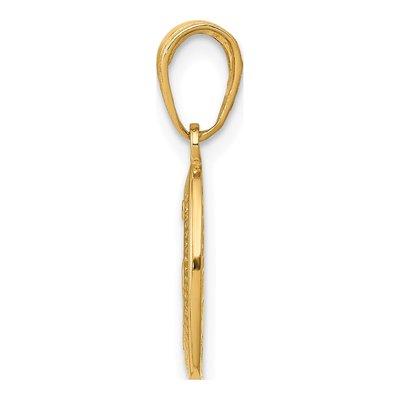 10K Yellow Gold Small Oval Miraculous Medal Charm – view 3