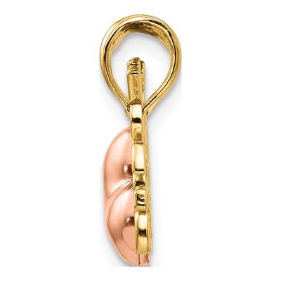10K Two-Tone Gold Big Sis Lil Break-Apart Pendant – view 3