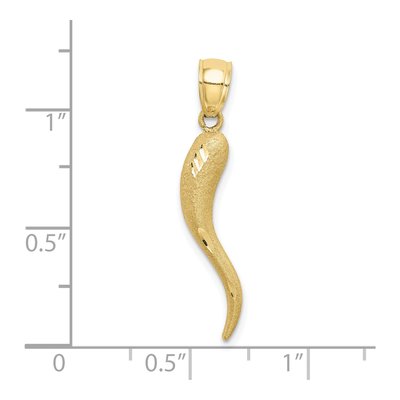 10K Yellow Gold Horn Pendant – view 4