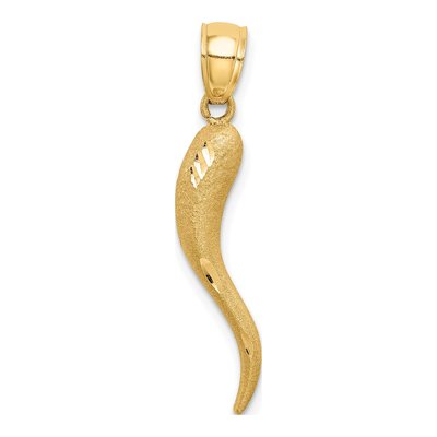 10K Yellow Gold Horn Pendant