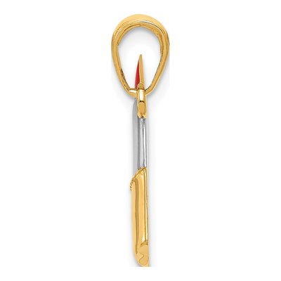 10K Yellow Gold Red Enamel Lipstick Charm – view 3