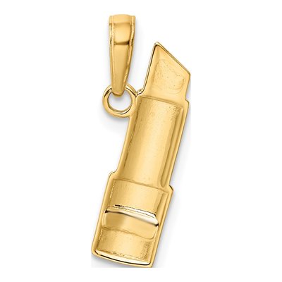 10K Yellow Gold Red Enamel Lipstick Charm – view 4