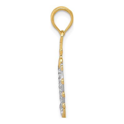 10K Yellow Gold Crown Pendant – view 3