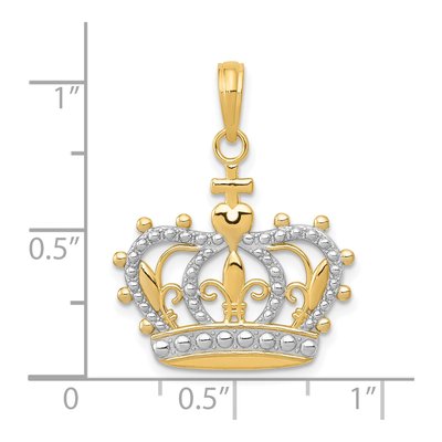 10K Yellow Gold Crown Pendant – view 5