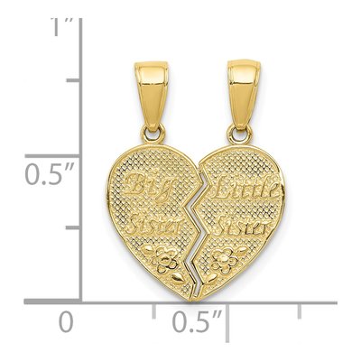 10K Yellow Gold Big Sister Little Set Charm – view 4
