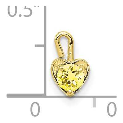 10K Yellow Gold November Birthstone Heart Charm – view 5