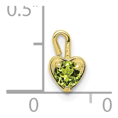 10K Yellow Gold August Birthstone Heart Charm – view 5