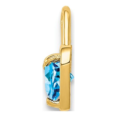 10K Yellow Gold December Birthstone Heart Charm – view 3
